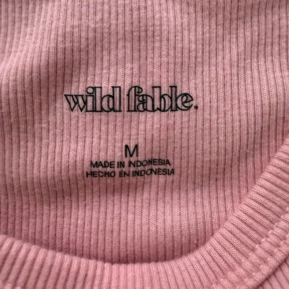 Wild Fable Pink Sleeveless Fitted Crop Tank - Picture 2 of 2